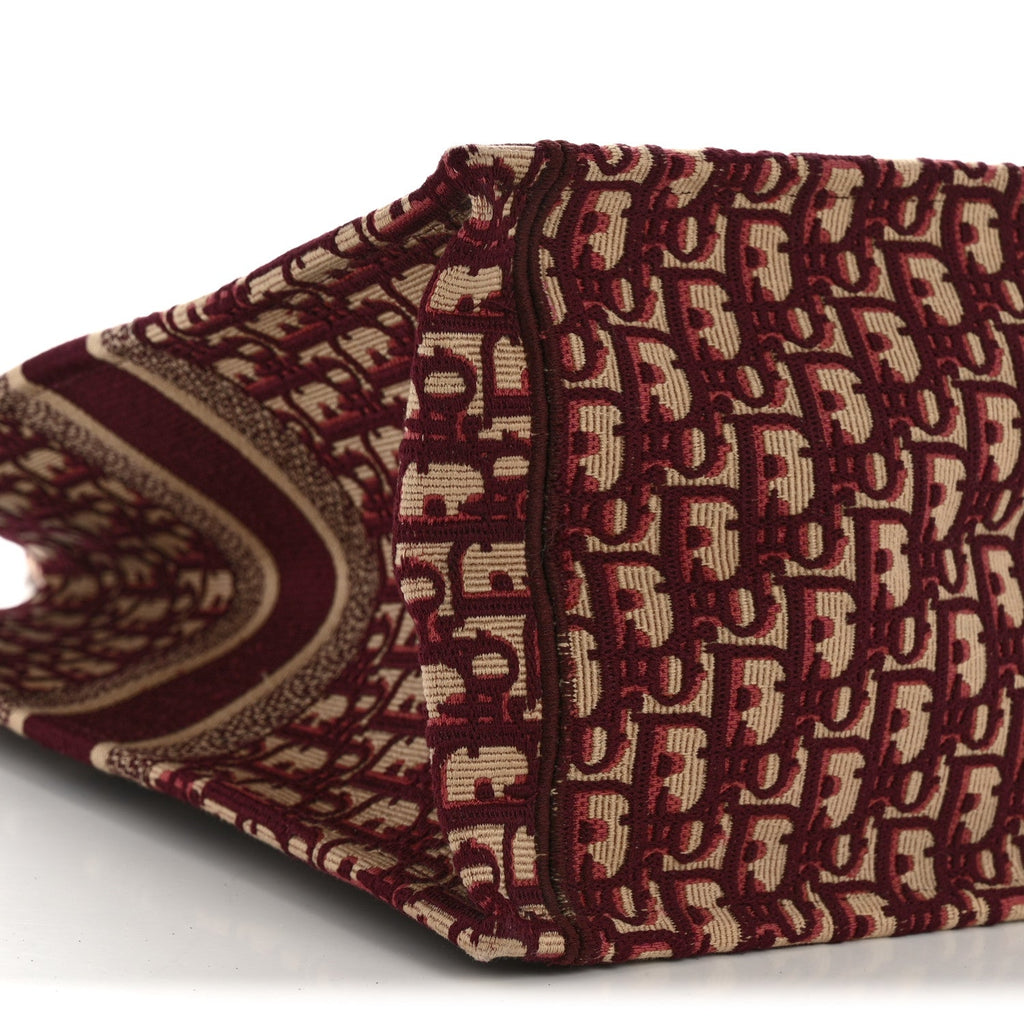 Oblique Large Book Tote Burgundy Multicolor