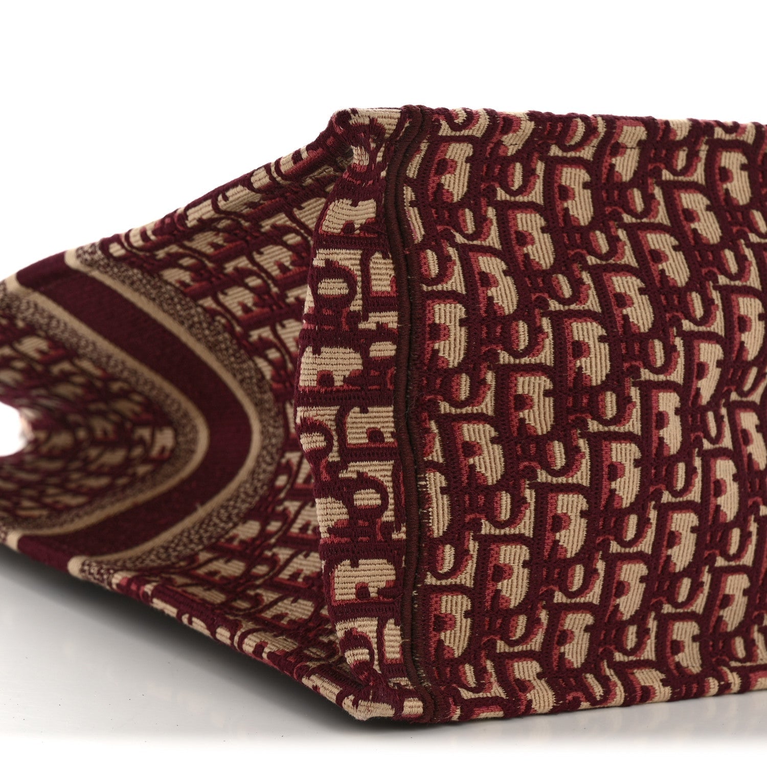 Oblique Large Book Tote Burgundy Multicolor