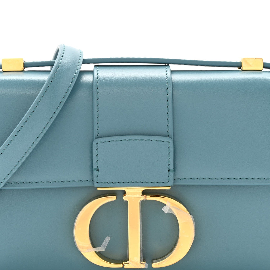 Smooth Calfskin Micro 30 Montaigne Flap Bag Cerulean Blue