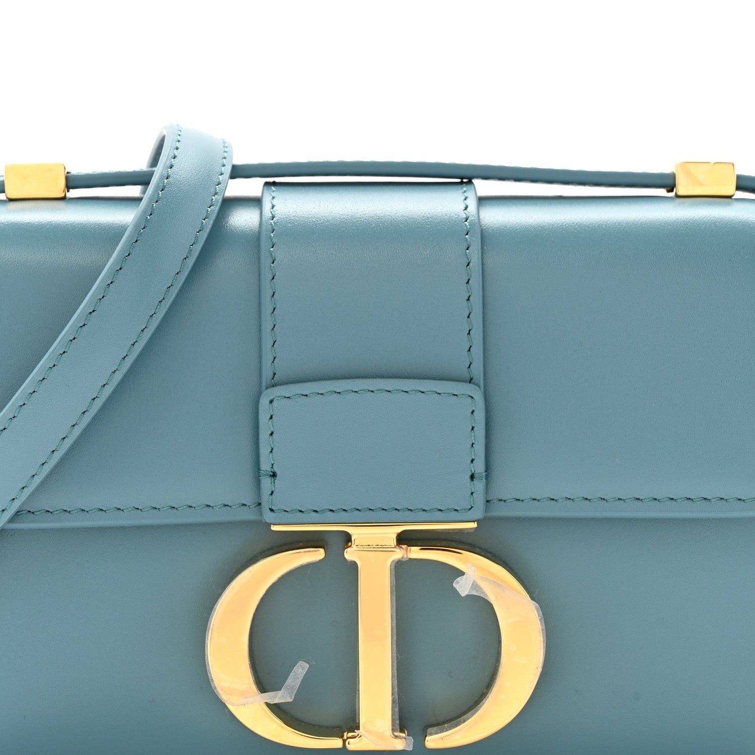 Smooth Calfskin Micro 30 Montaigne Flap Bag Cerulean Blue