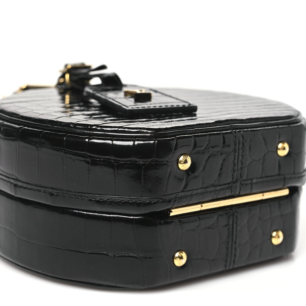 Crocodile Petite Boite Chapeau Black