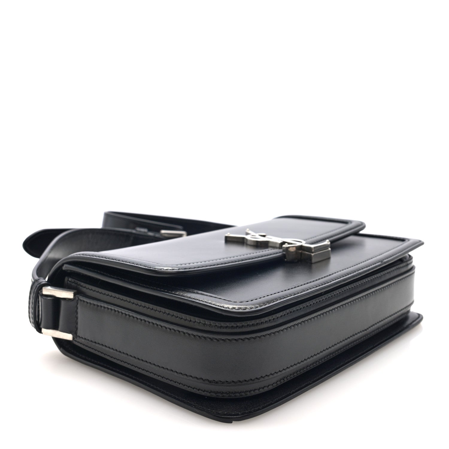Box Calfskin Monogram Medium Solferino Satchel Black