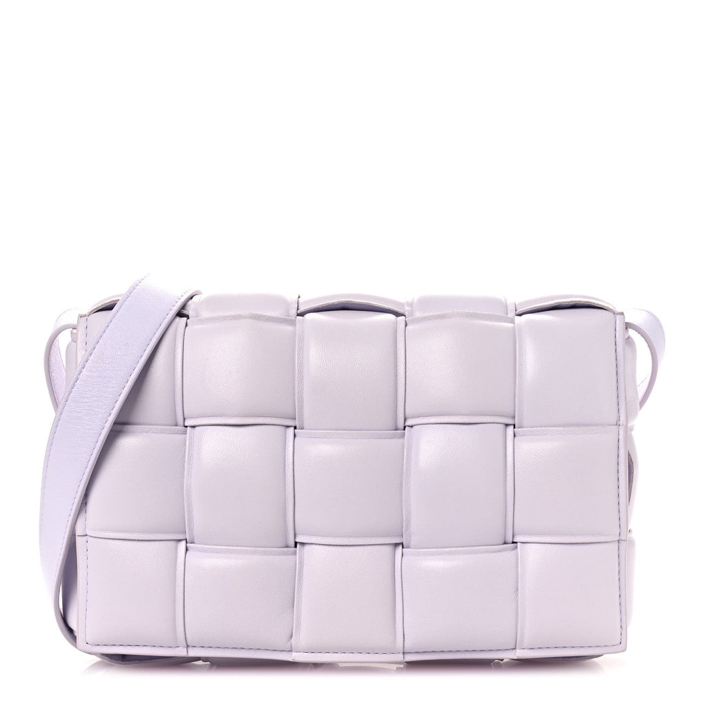 Nappa Maxi Intreccio Padded Cassette Crossbody Bag Mirth Washed