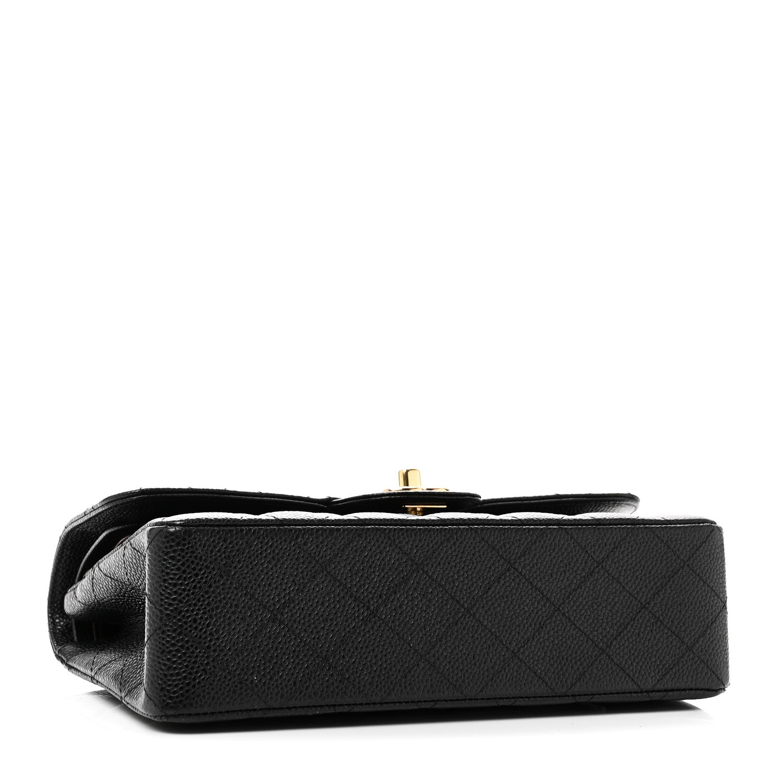 Caviar Quilted Small Double Flap Black