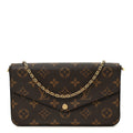 Monogram Pochette Felicie Chain Wallet Fuchsia