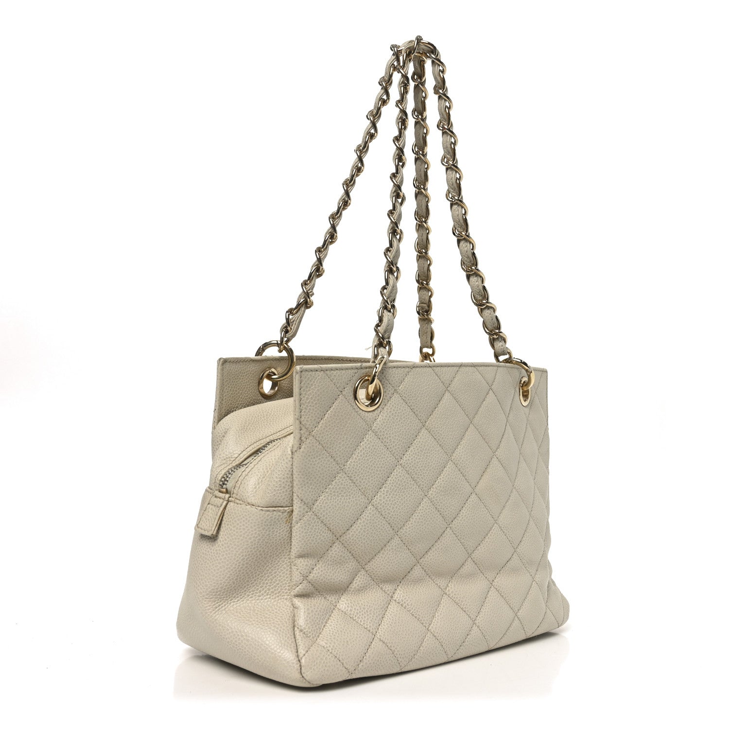 Caviar Quilted Petit Timeless Tote PTT Beige