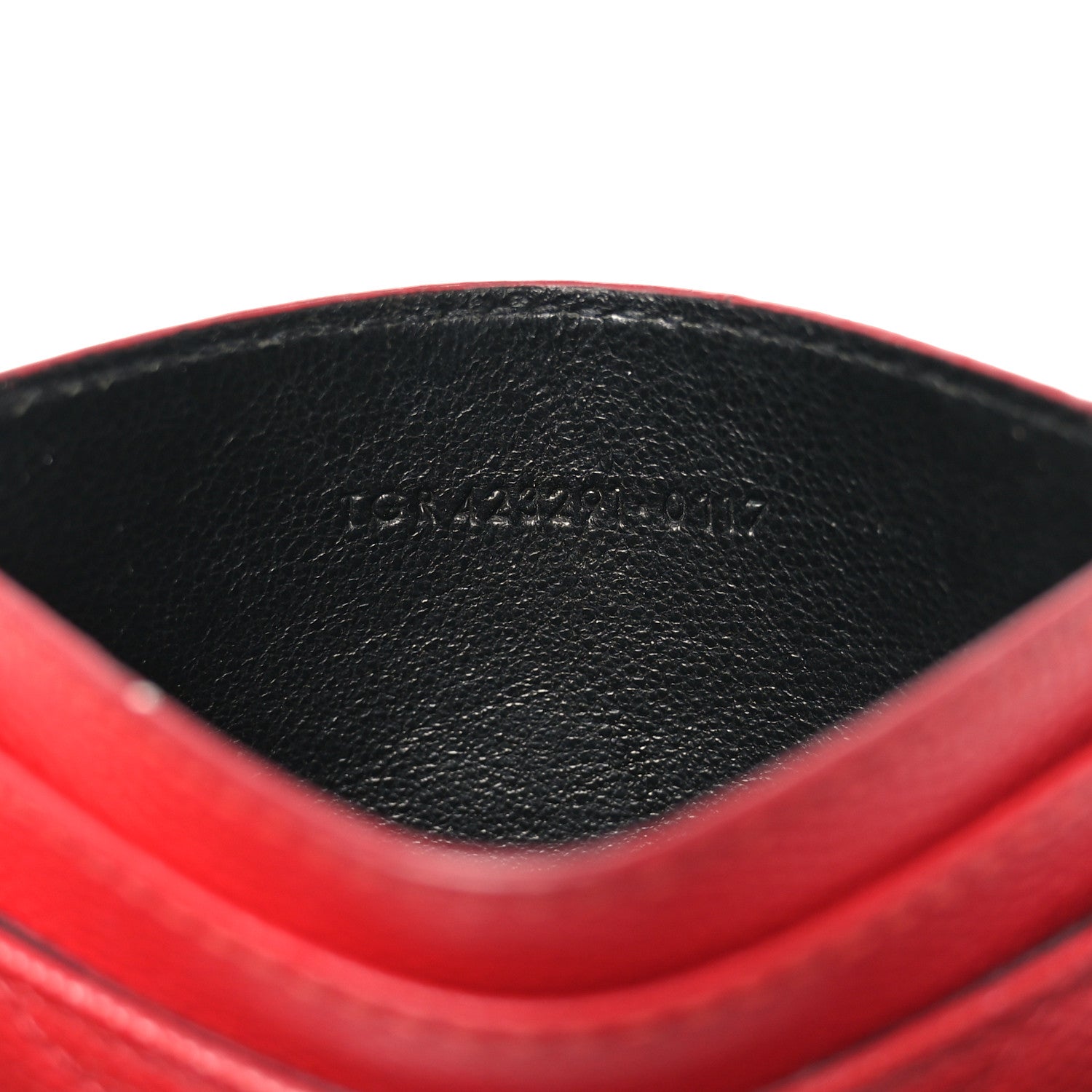 Grain De Poudre Matelasse Chevron Monogram Credit  Case New Red