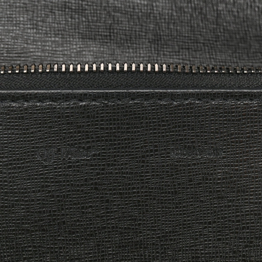 Saffiano Mini Binder Clip Bag Black White
