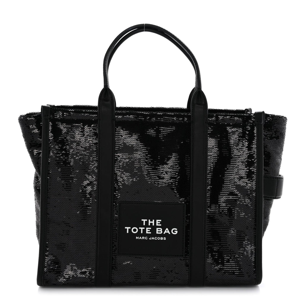 Sequin Medium The Tote Bag Black
