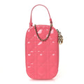Patent Cannage Lady Dior Phone Holder Pink