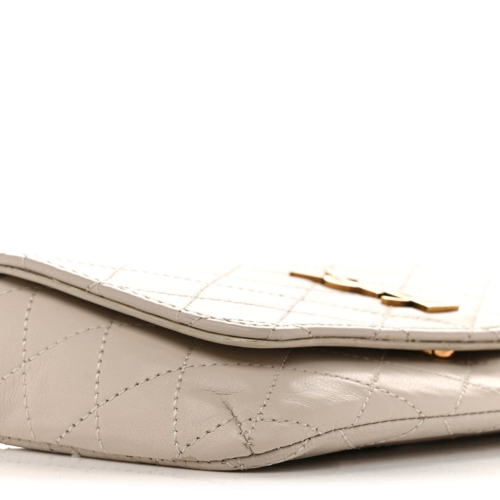 Lambskin Quilted Gaby Phone Holder Crossbody Crema Soft