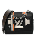 Epi Monogram Spaceship Embossed Twist Shoulder Bag PM Black