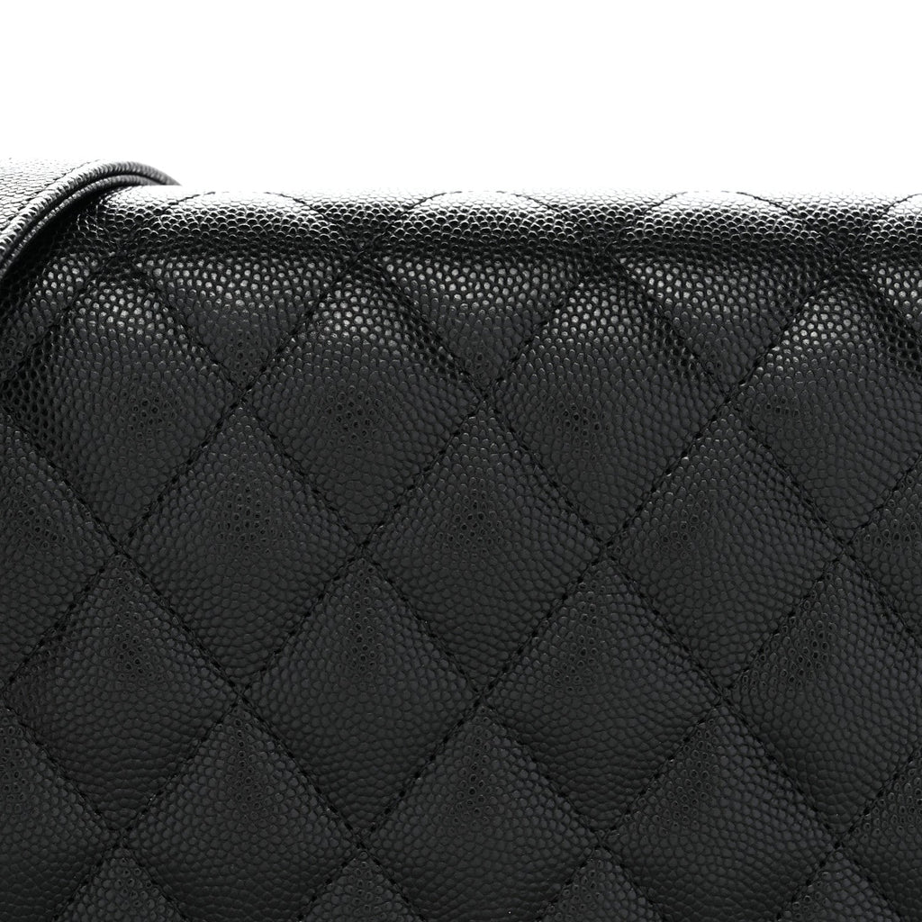 Caviar Quilted Boy Wallet On Chain WOC Black