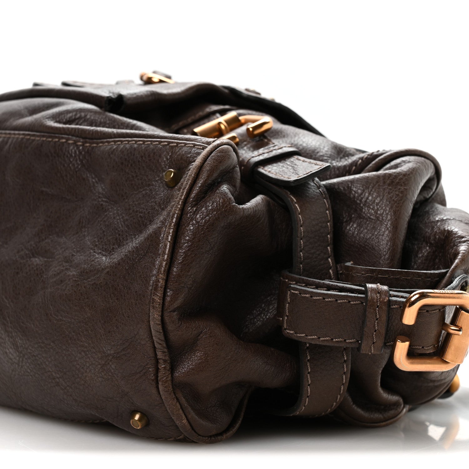 Calfskin Paddington Front Pocket Tote Chocolate