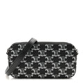 Triomphe Canvas Horizontal Pouch Silver Black