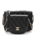 Lambskin Quilted Side Packs Black