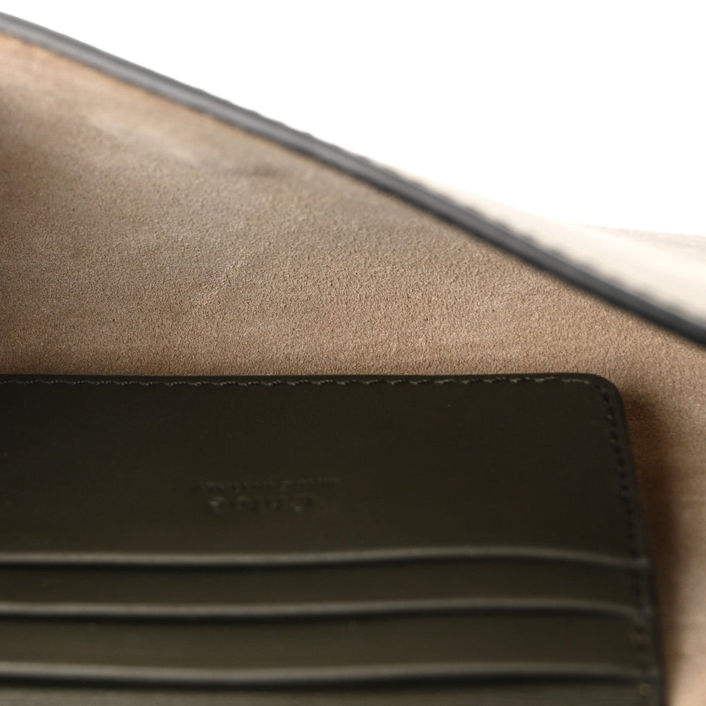 Suede Calfskin Mini Faye Shoulder Bag Deep Forest