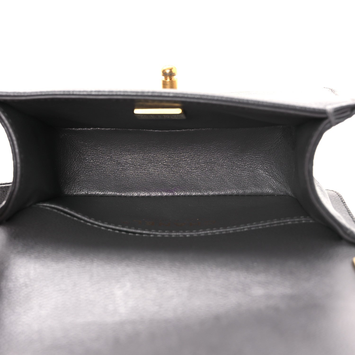 Caviar Quilted Mini Boy Flap Dark Grey