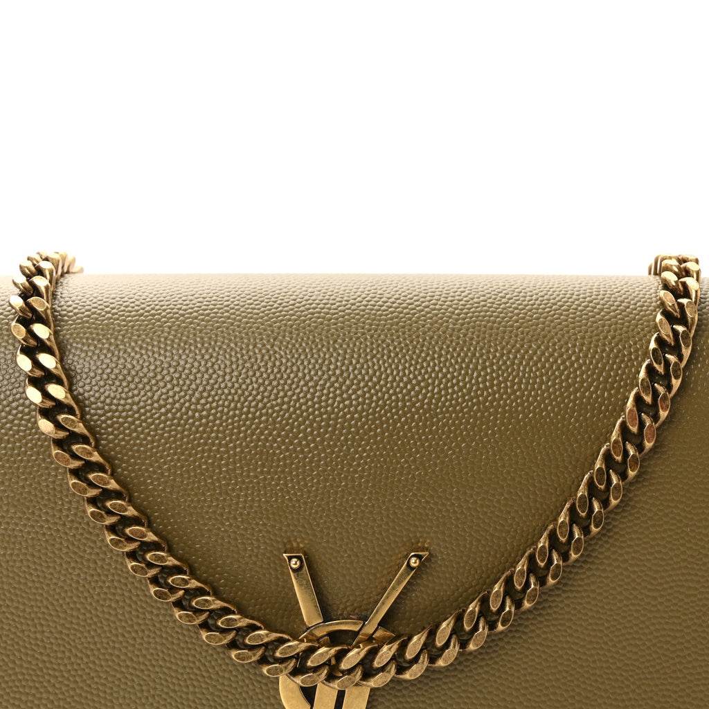 Grain De Poudre Medium Monogram Kate Satchel Hazel Green