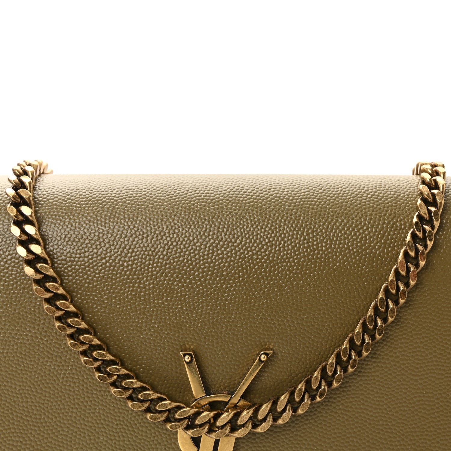 Grain De Poudre Medium Monogram Kate Satchel Hazel Green