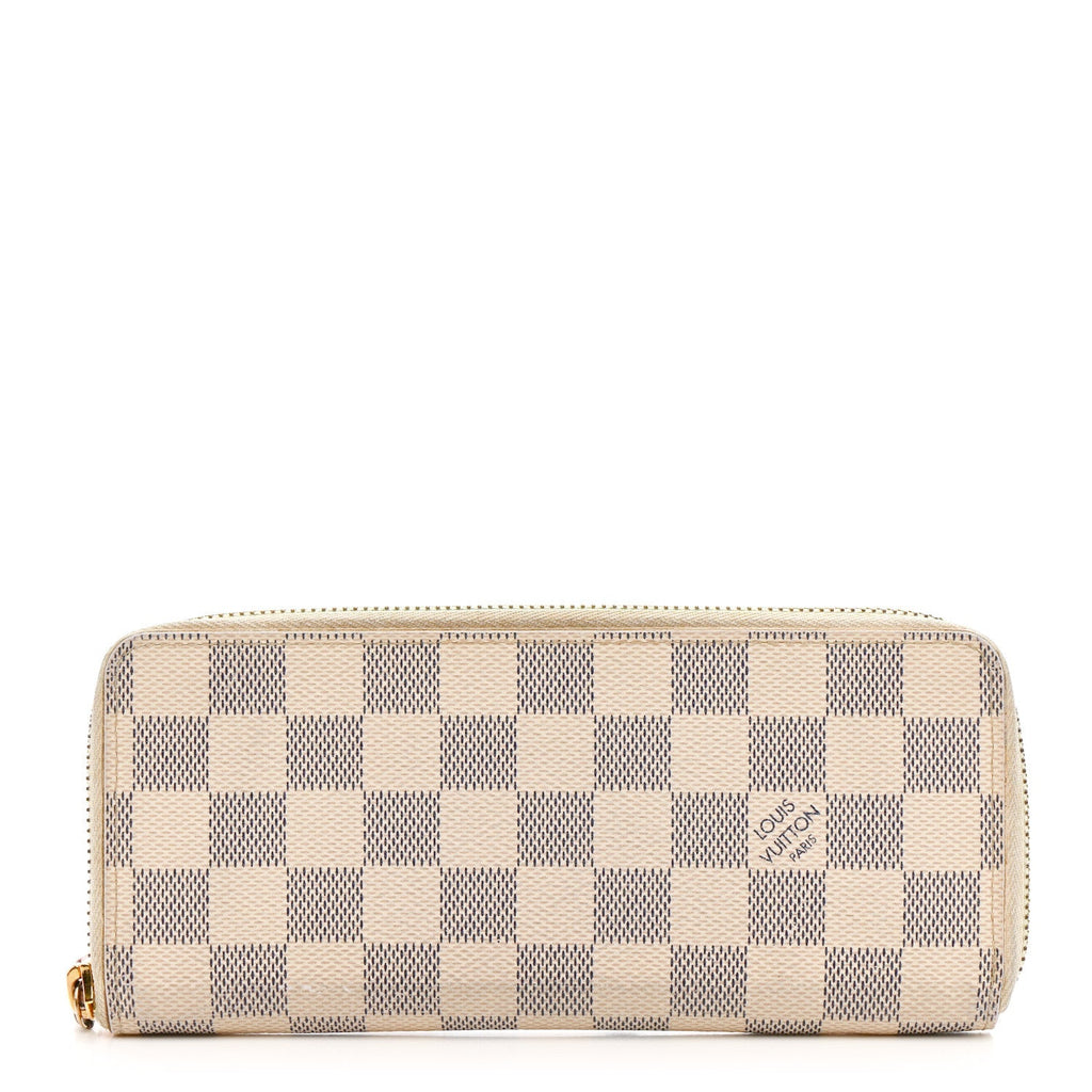 Damier Azur Clemence Wallet Rose Ballerine