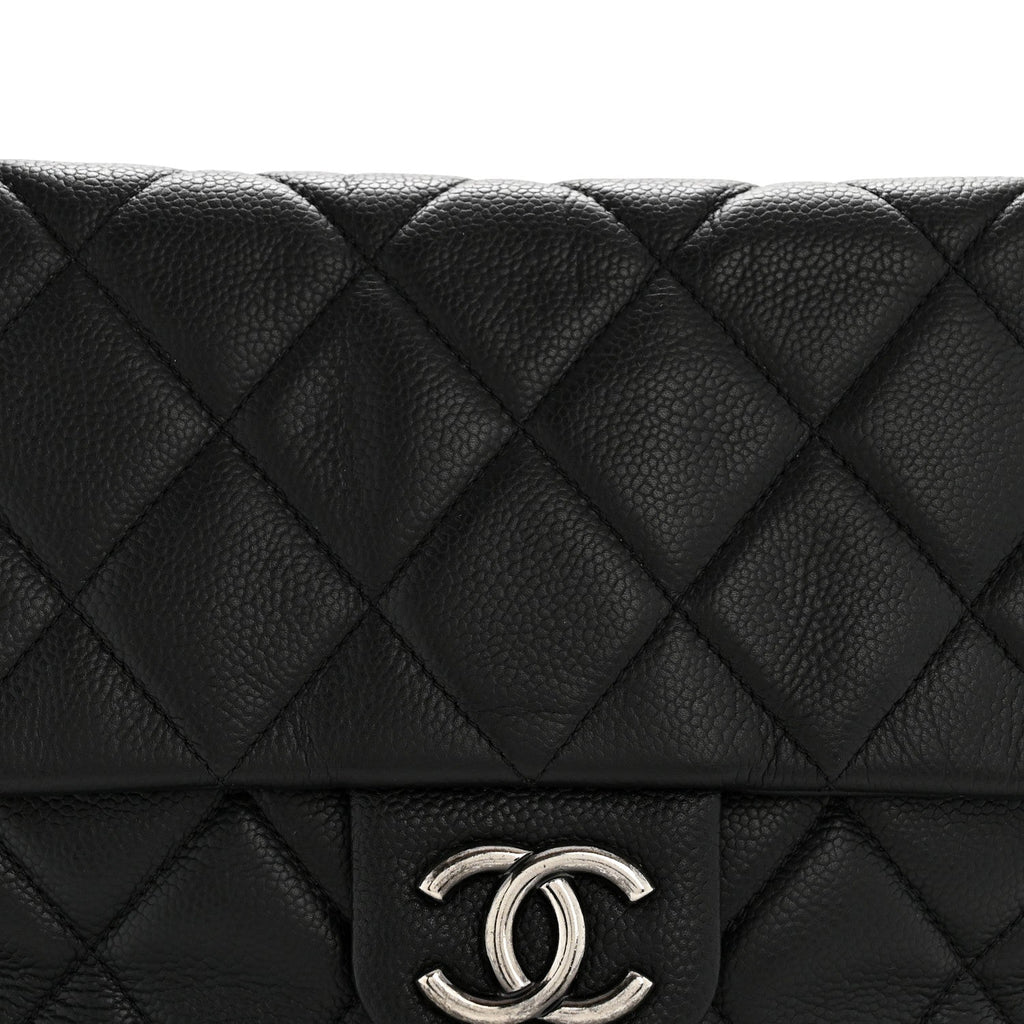 Caviar Quilted Coco Casual Flap Black