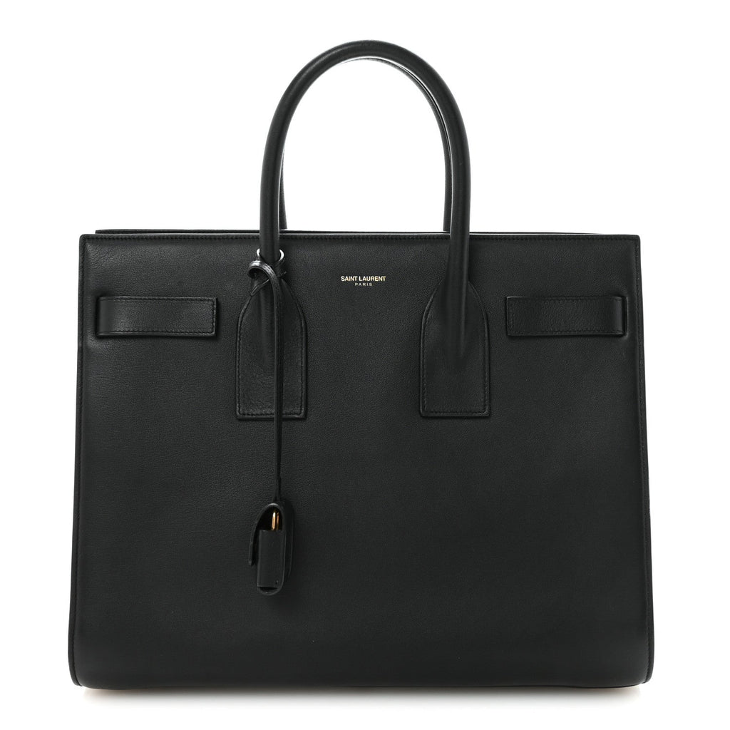 Smooth Calfskin Small Sac De Jour Black
