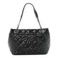Caviar Quilted CC Timeless Soft Tote Black