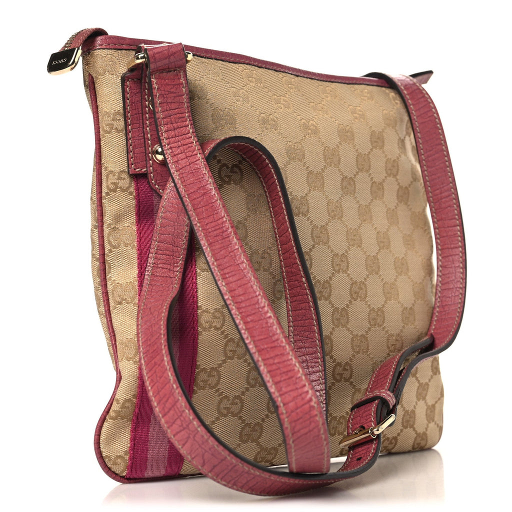 Monogram Web Jolicoeur Charms Messenger Pink Ebony
