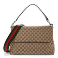 GG Monogram Large Crossbody Bag Dark Brown