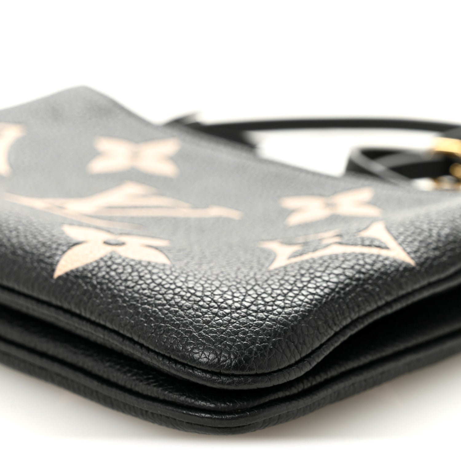 Empreinte Monogram Giant Double Zip Pochette Black Cream