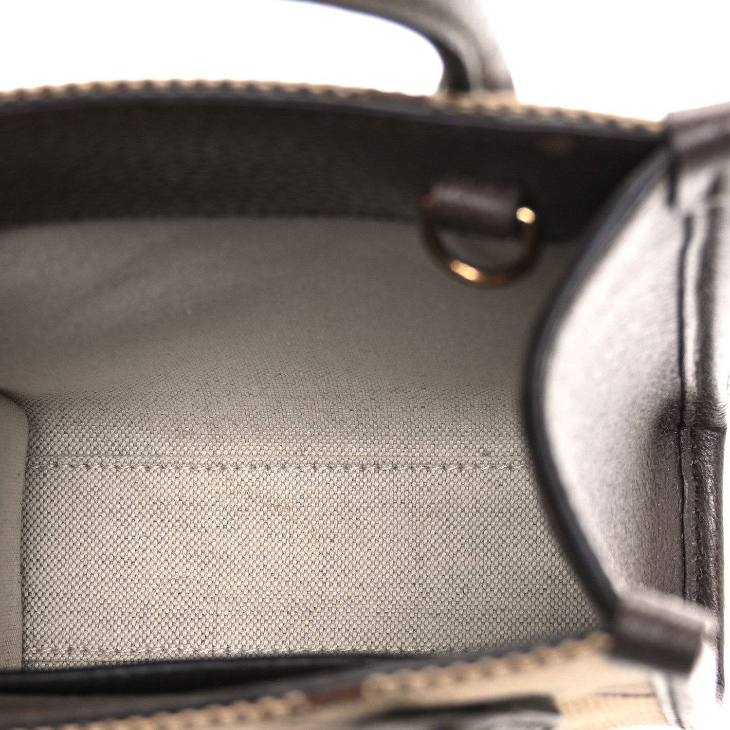 Monogram Jumbo GG Textured Dollar Calfskin Web Mini Vertical Tote Camel Ebony New Acero