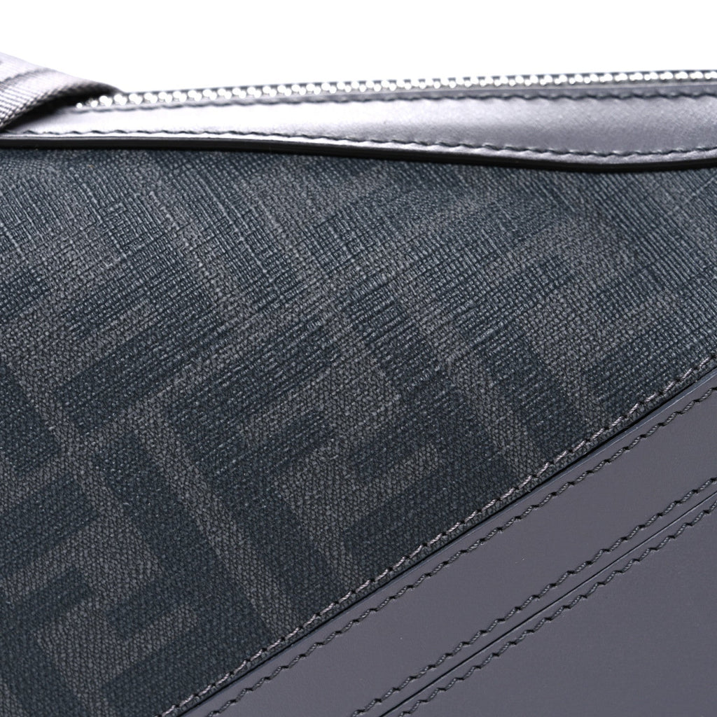 Glazed Fabric Vitello Liberty FF 1974 Diagonal Medium Camera Case Grey
