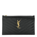 Grain De Poudre Chevron Monogram Bill Pouch Black