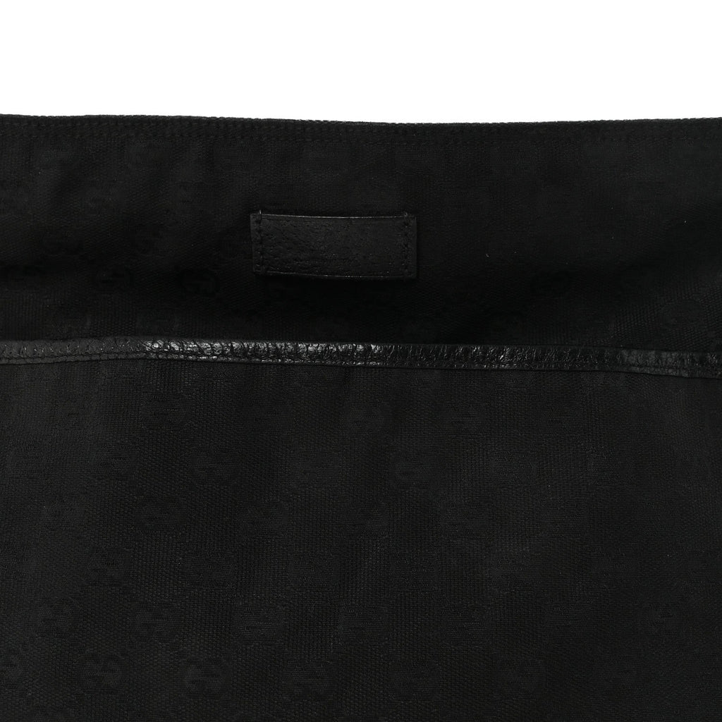 Monogram Web Medium Flat Messenger Bag Black