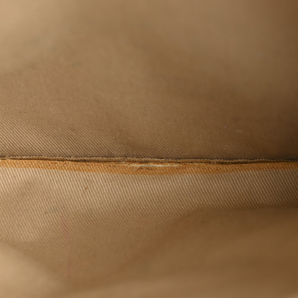 Linen Calfskin Medium Woody Ribbon Tote Black Blue