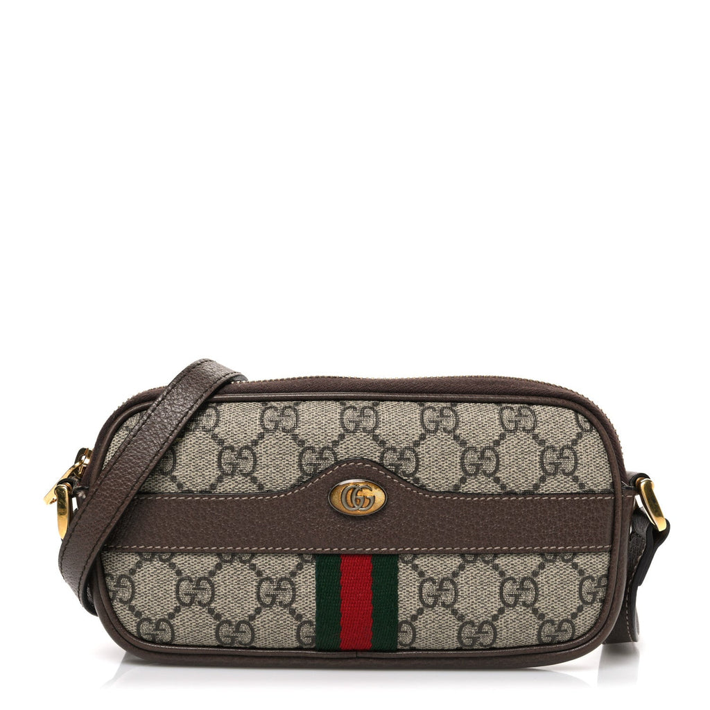 GG Supreme Monogram Web Mini Ophidia GG Bag Brown
