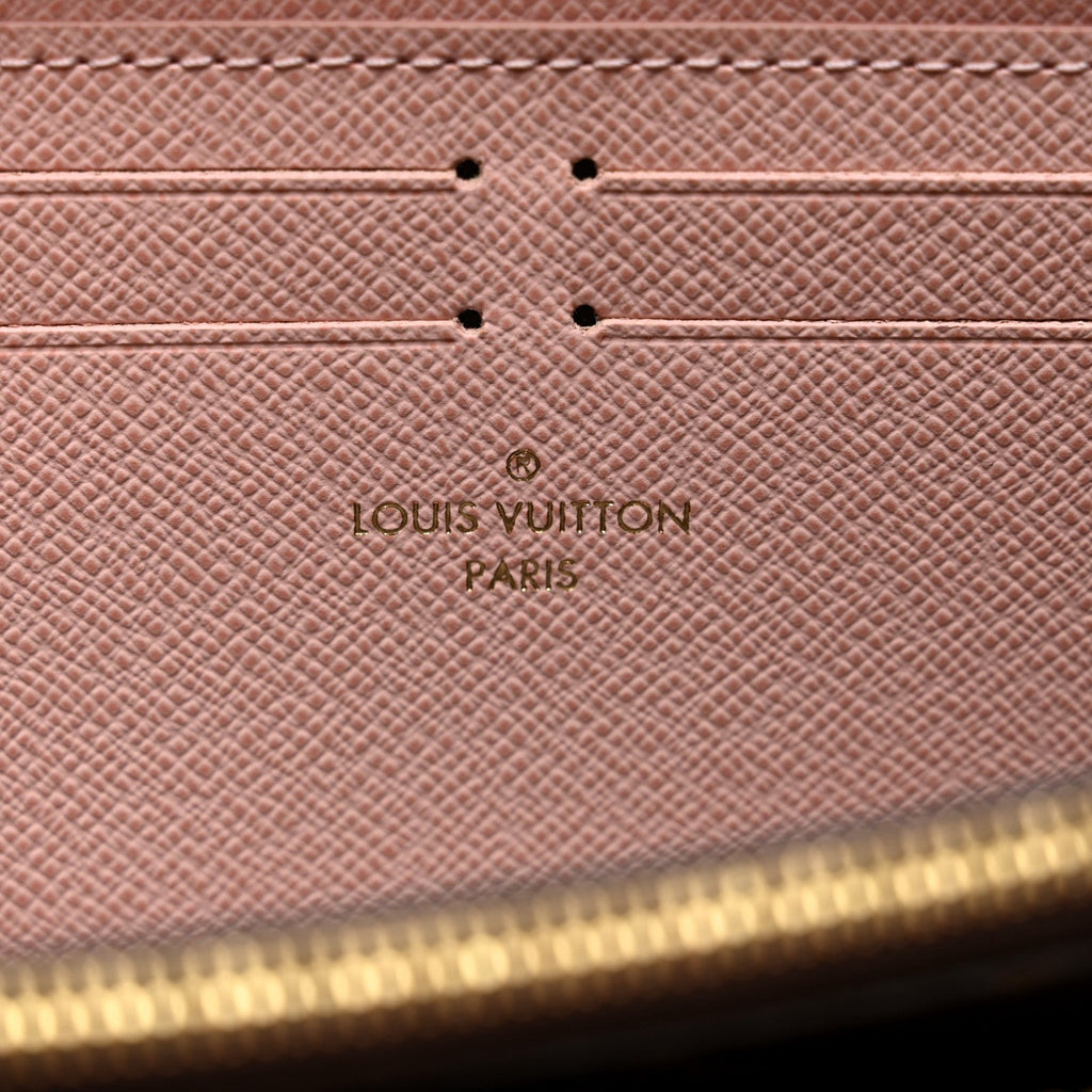 Monogram Clemence Wallet Rose Ballerine