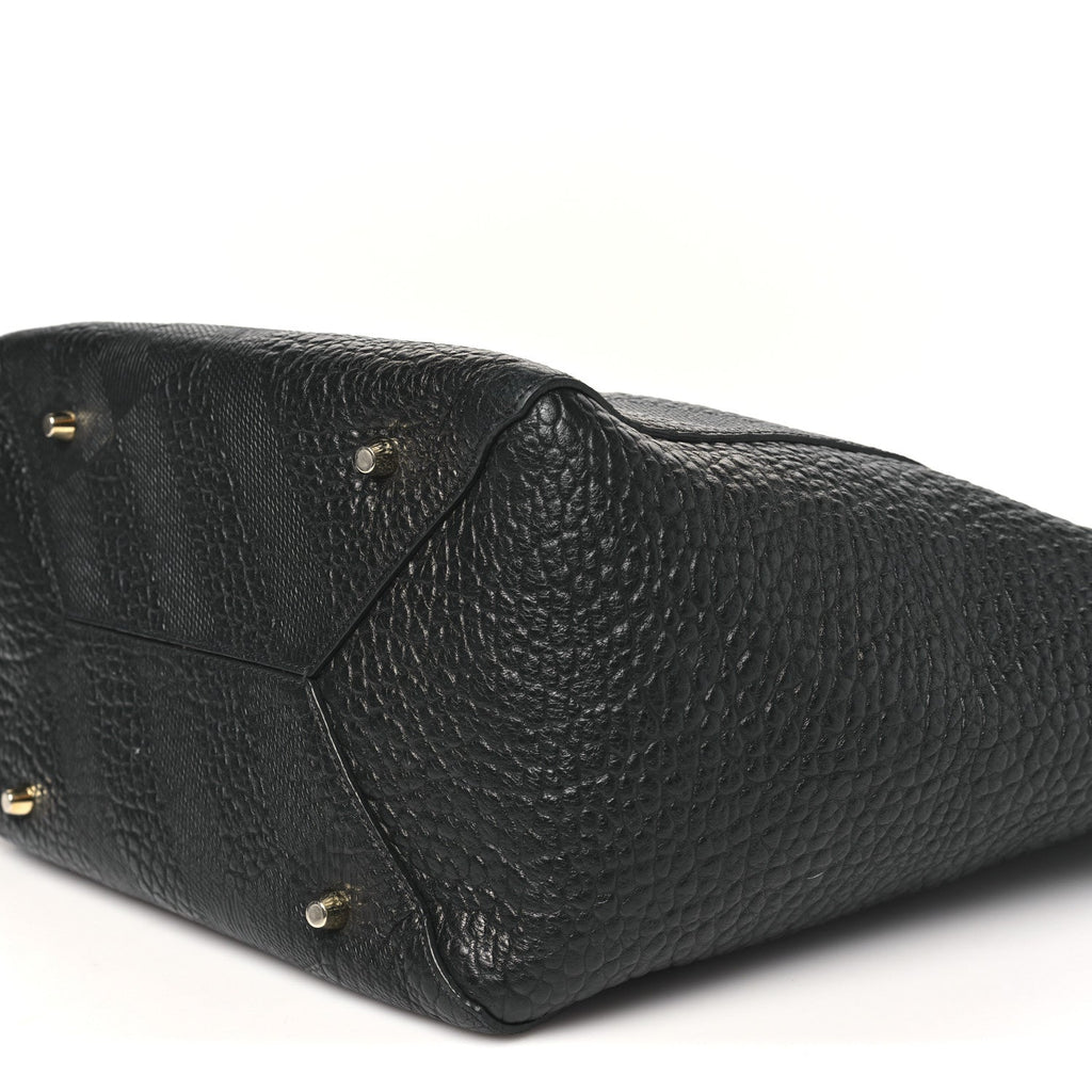 Heritage Grain Check Embossed Medium Dewsbury Tote Black