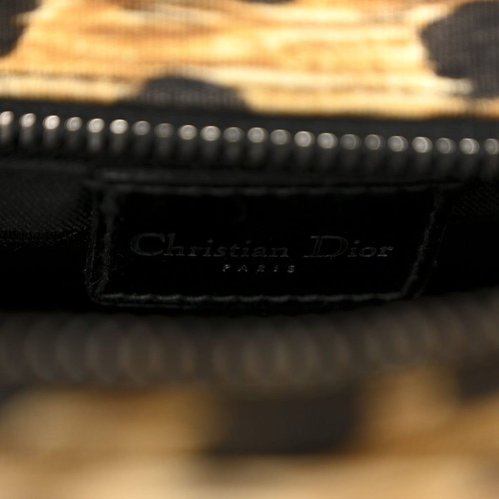 Canvas Leopard Print Medium Lady Dior