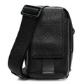 Calfskin Monogram Shadow Double Phone Pouch NM Black