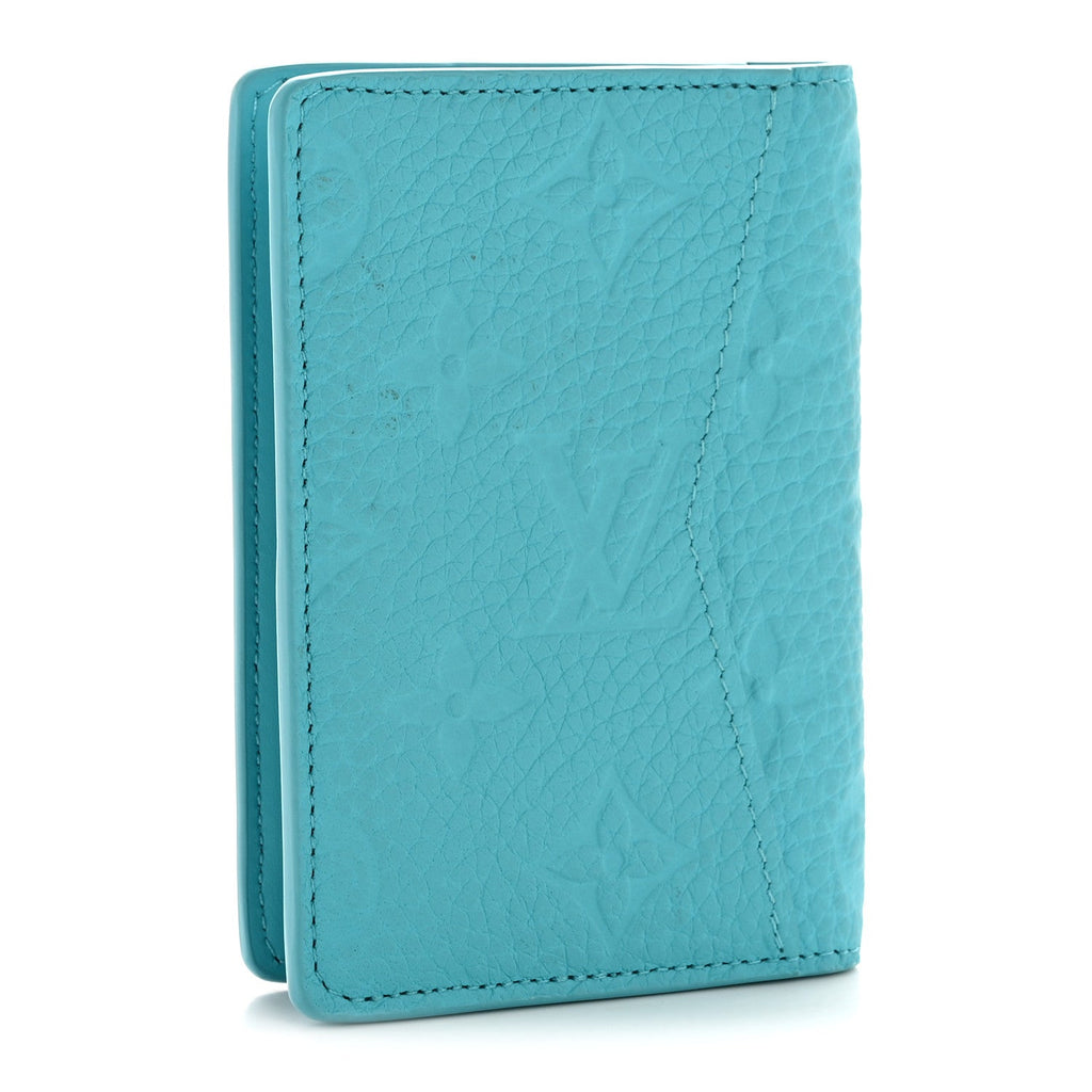 Taurillon Monogram Pocket Organizer Turquoise