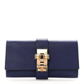 Chevre Mysore Medor 23 Clutch Bleu Encre