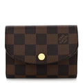 Damier Ebene Rosalie Coin Purse Rose Ballerine