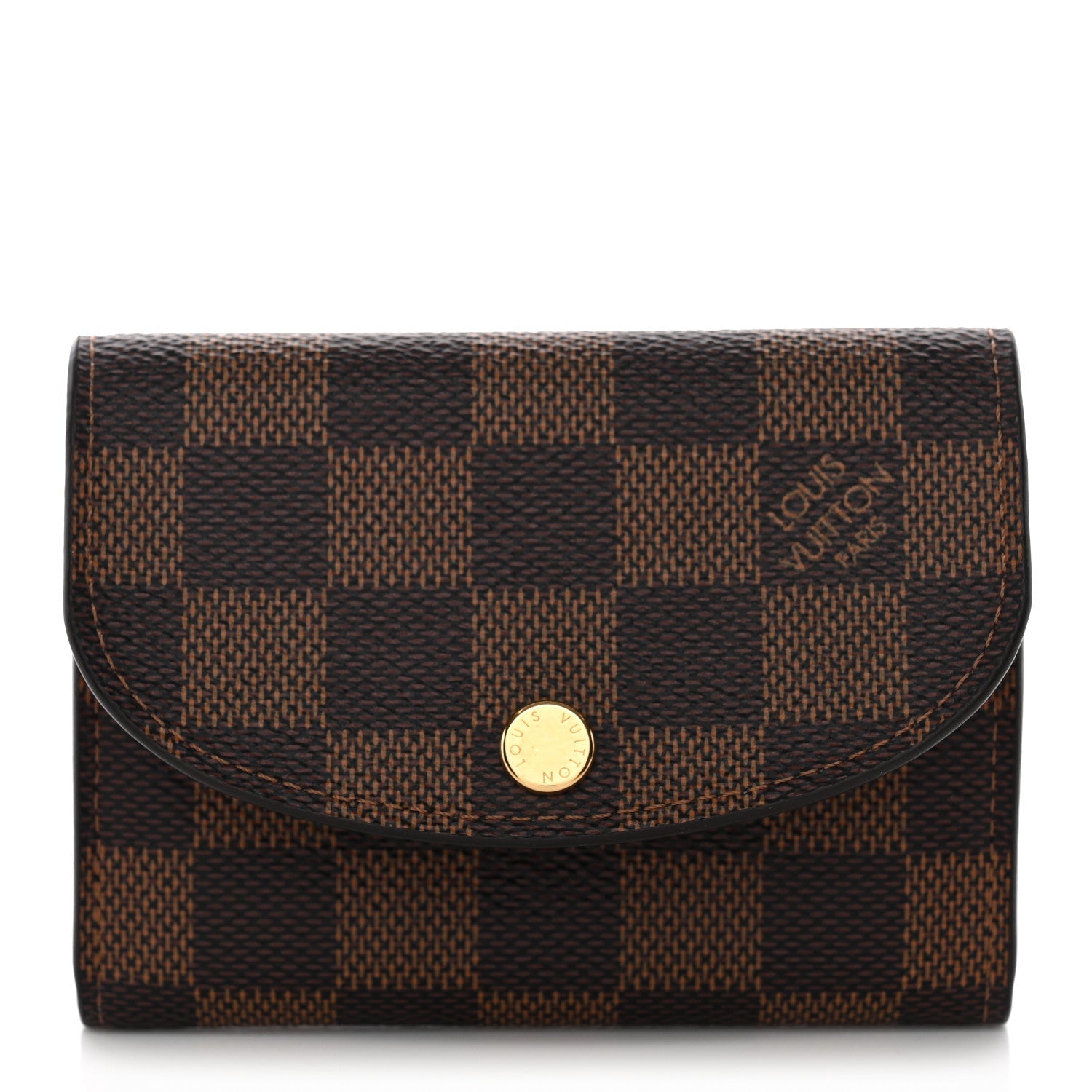 Damier Ebene Rosalie Coin Purse Rose Ballerine