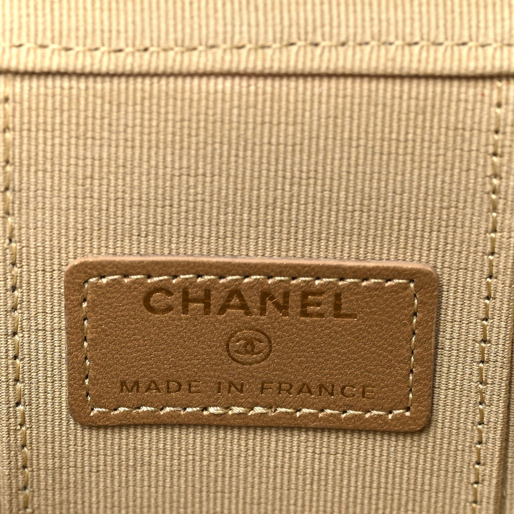 Lambskin Quilted Pearl Crush Mini Vanity Case With Chain Light Green