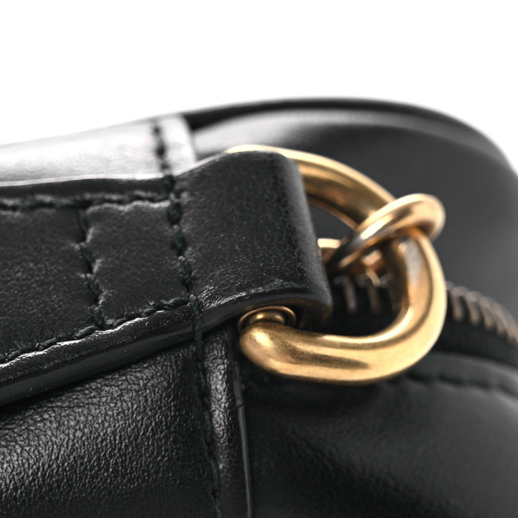 Calfskin Matelasse Mini GG Marmont Chain Shoulder Bag Black
