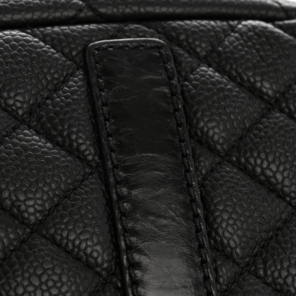 Caviar Quilted Coco Casual Flap Black