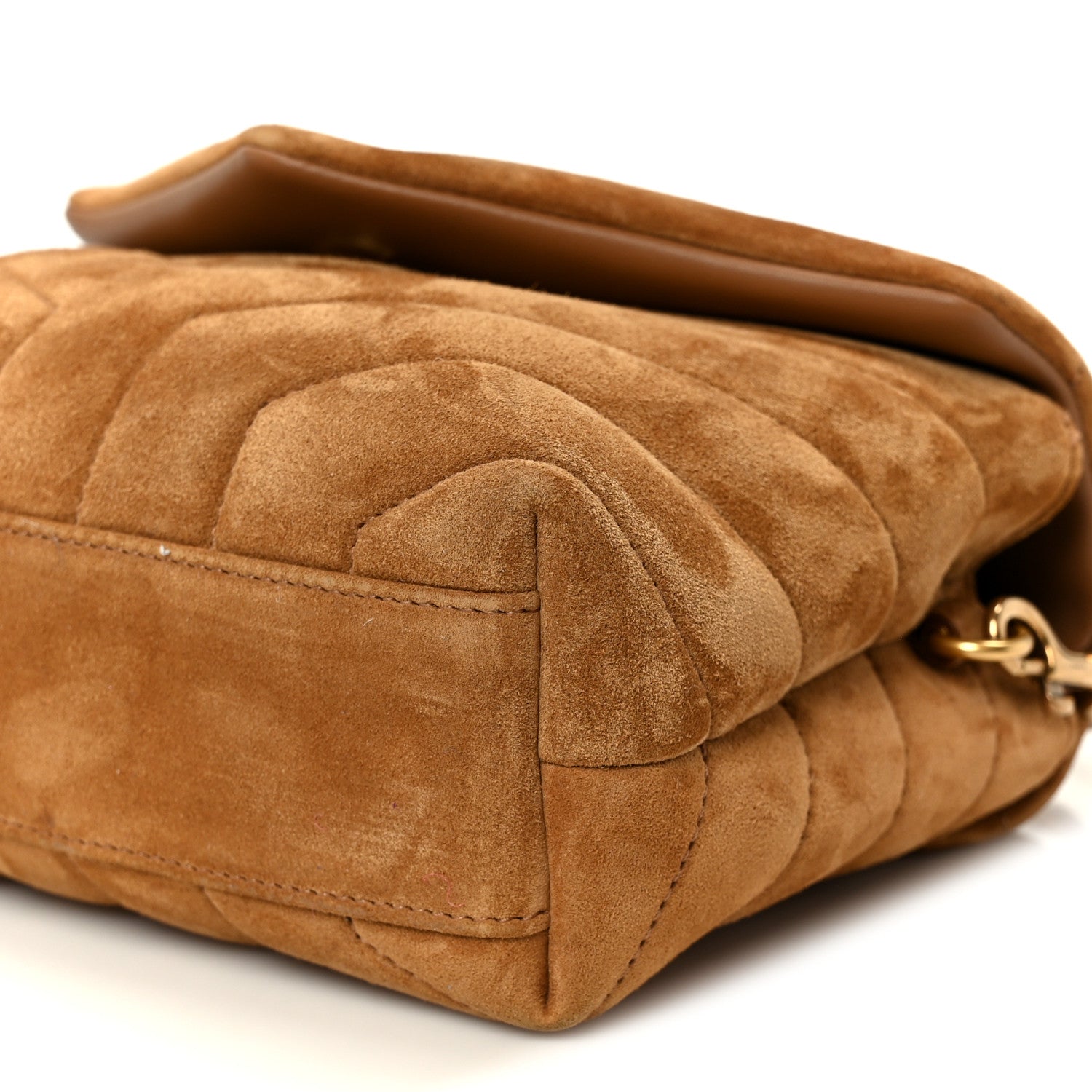 Suede Toy Loulou Shoulder Bag Cinnamon