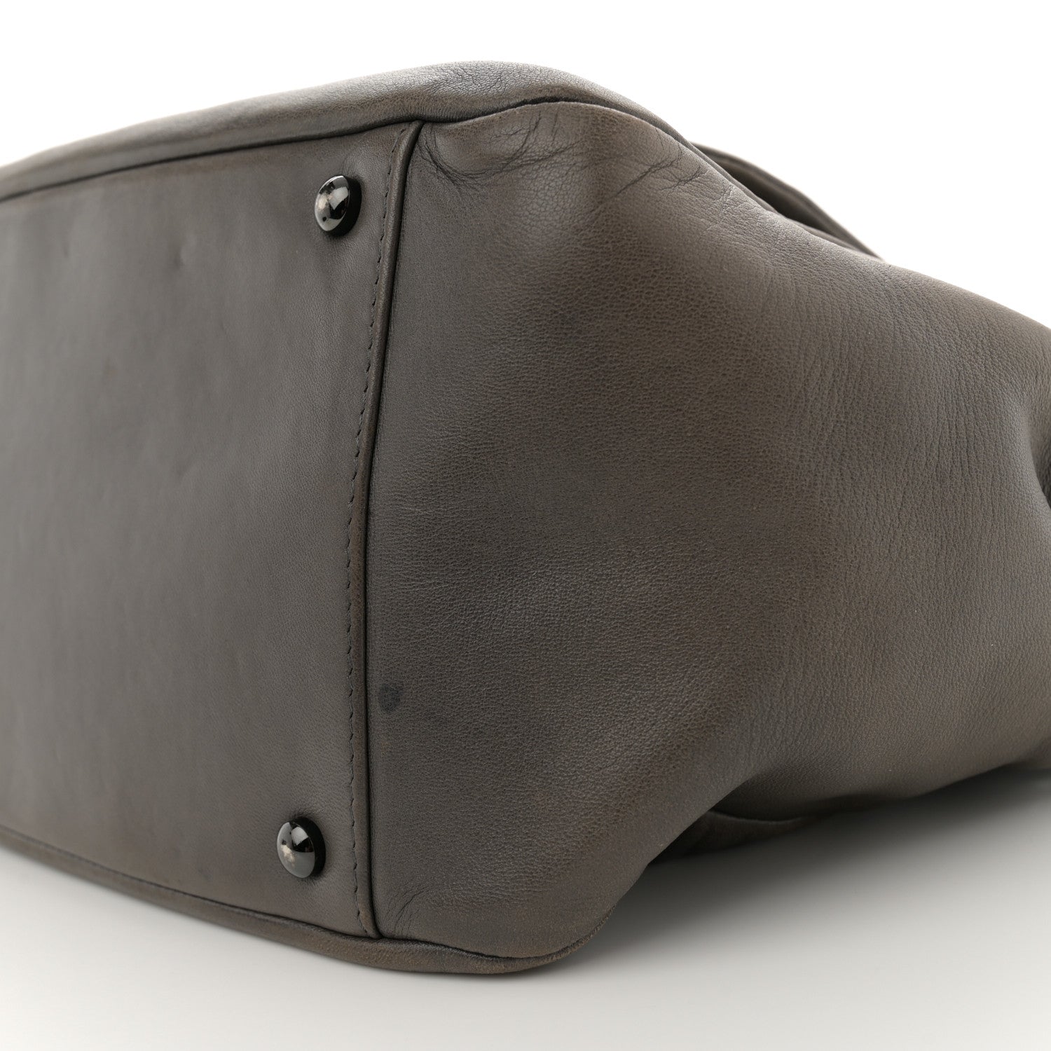 Lambskin Studded Accordion CC Flap Grey